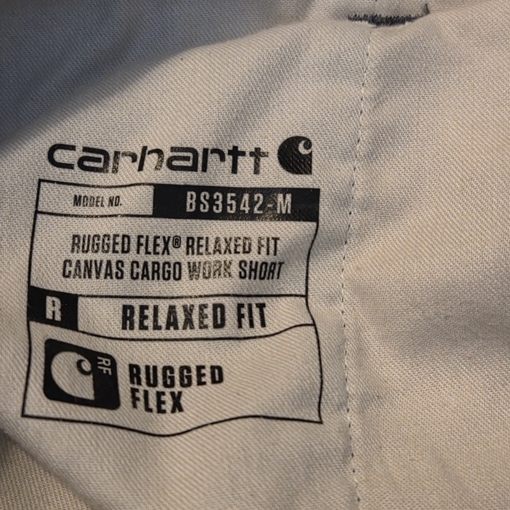 Men's Carhartt Blue Relaxed Fit Rugged Flex Cargo Shorts. Size 33 - Picture 5 of 6